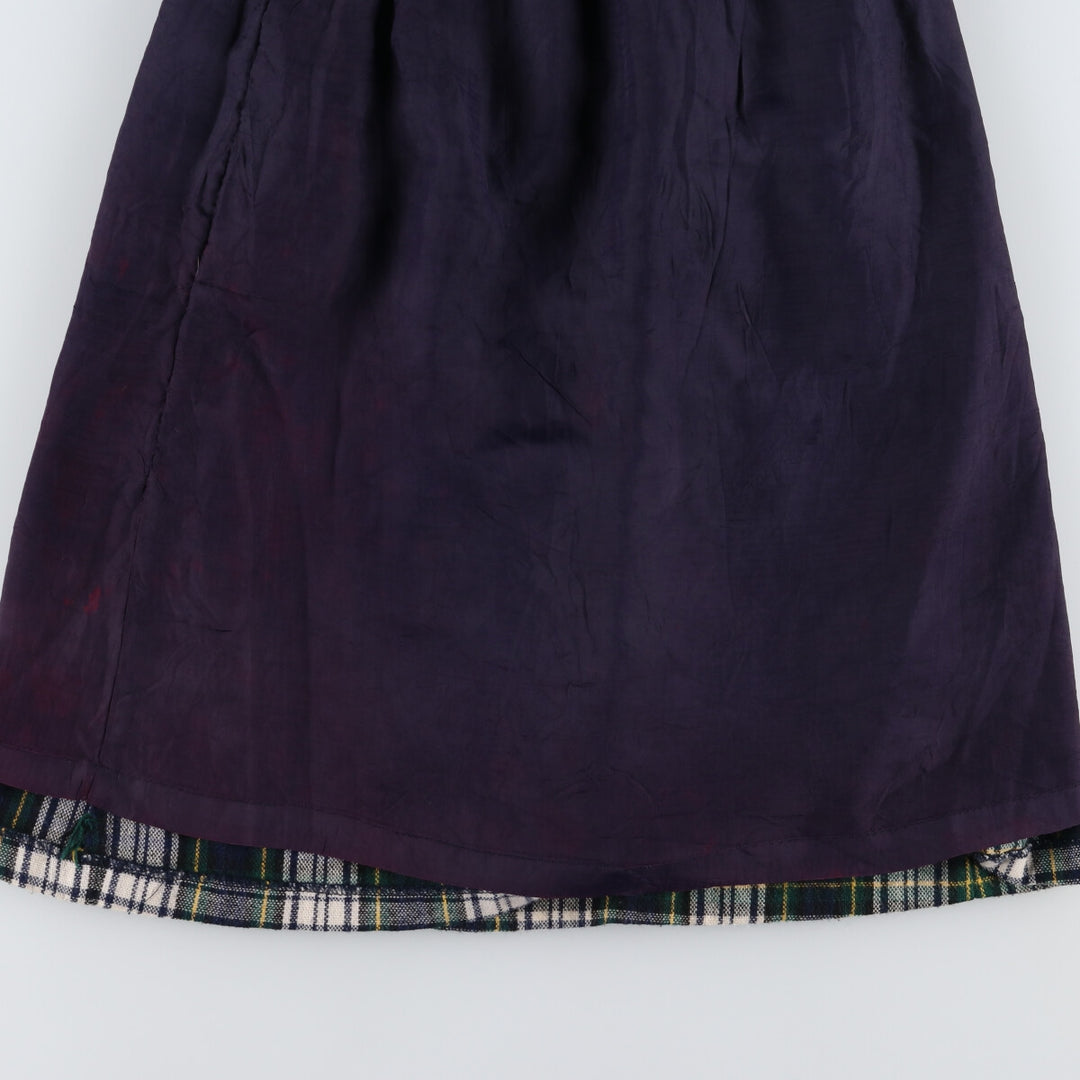 THE TOG SHOP Tartan Check Wool Half-Length A-Line Skirt Made in USA Women's L size /eaa496733