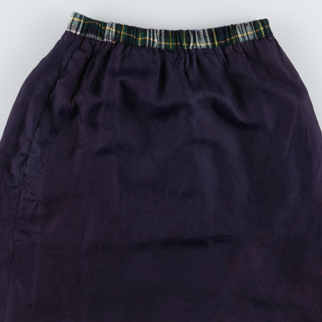 THE TOG SHOP Tartan Check Wool Half-Length A-Line Skirt Made in USA Women's L size /eaa496733