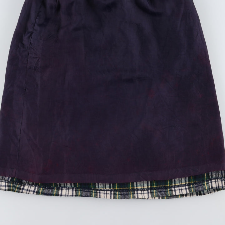 THE TOG SHOP Tartan Check Wool Half-Length A-Line Skirt Made in USA Women's L size /eaa496733