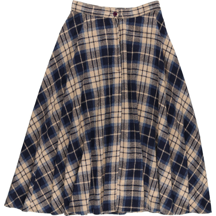 Just William Tartan Check Wool Circular Skirt Women's Size L /eaa496737