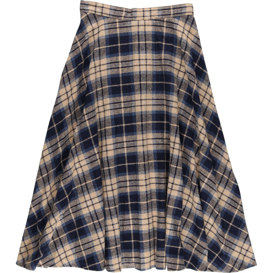 Just William Tartan Check Wool Circular Skirt Women's Size L /eaa496737