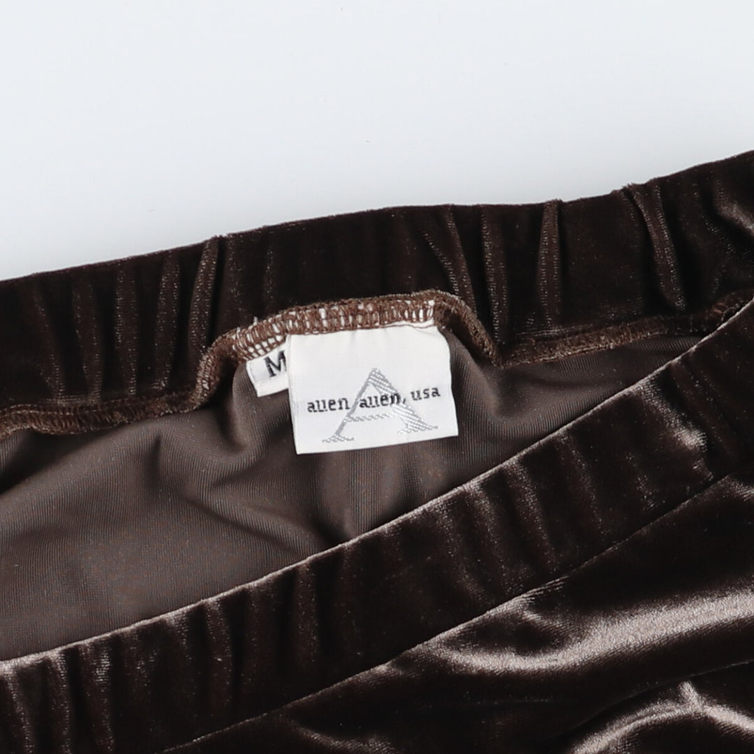 auen auen usa velour maxi-length tight skirt, made in the USA, women's size M polyester brown type Vintage Second Hand