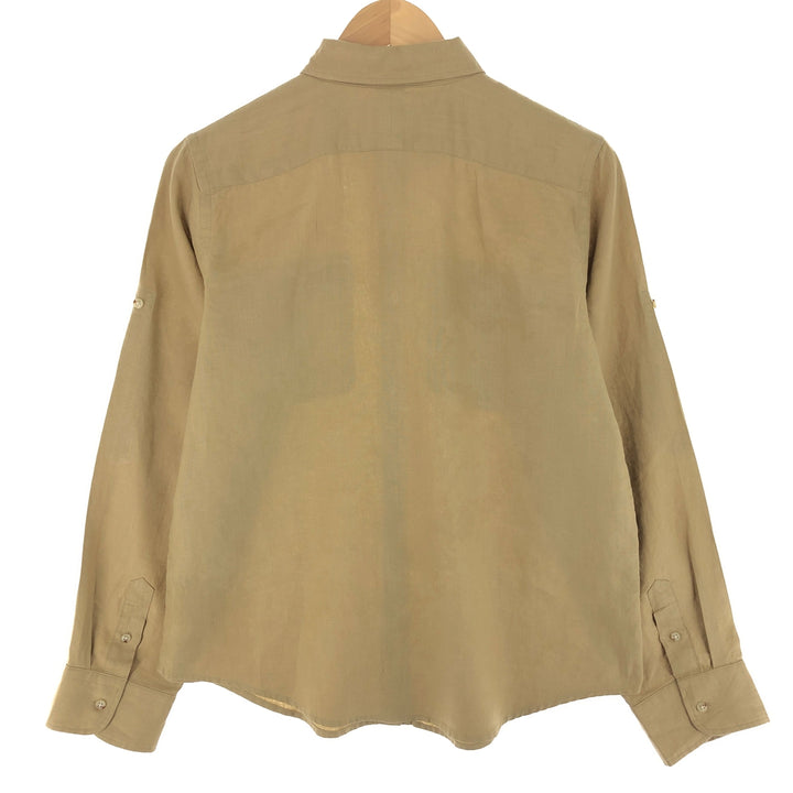 Ralph Lauren LAUREN Lauren Long Sleeve Linen Shirt Women's M Size / eaa496750