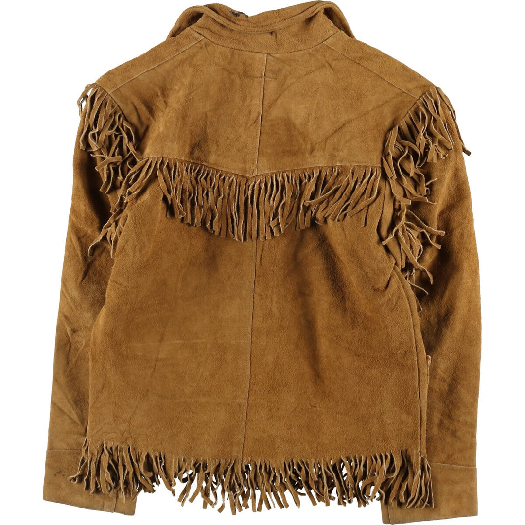 60'S JOO KAY fringed suede leather jacket, women's size M, vintage / eaa496766