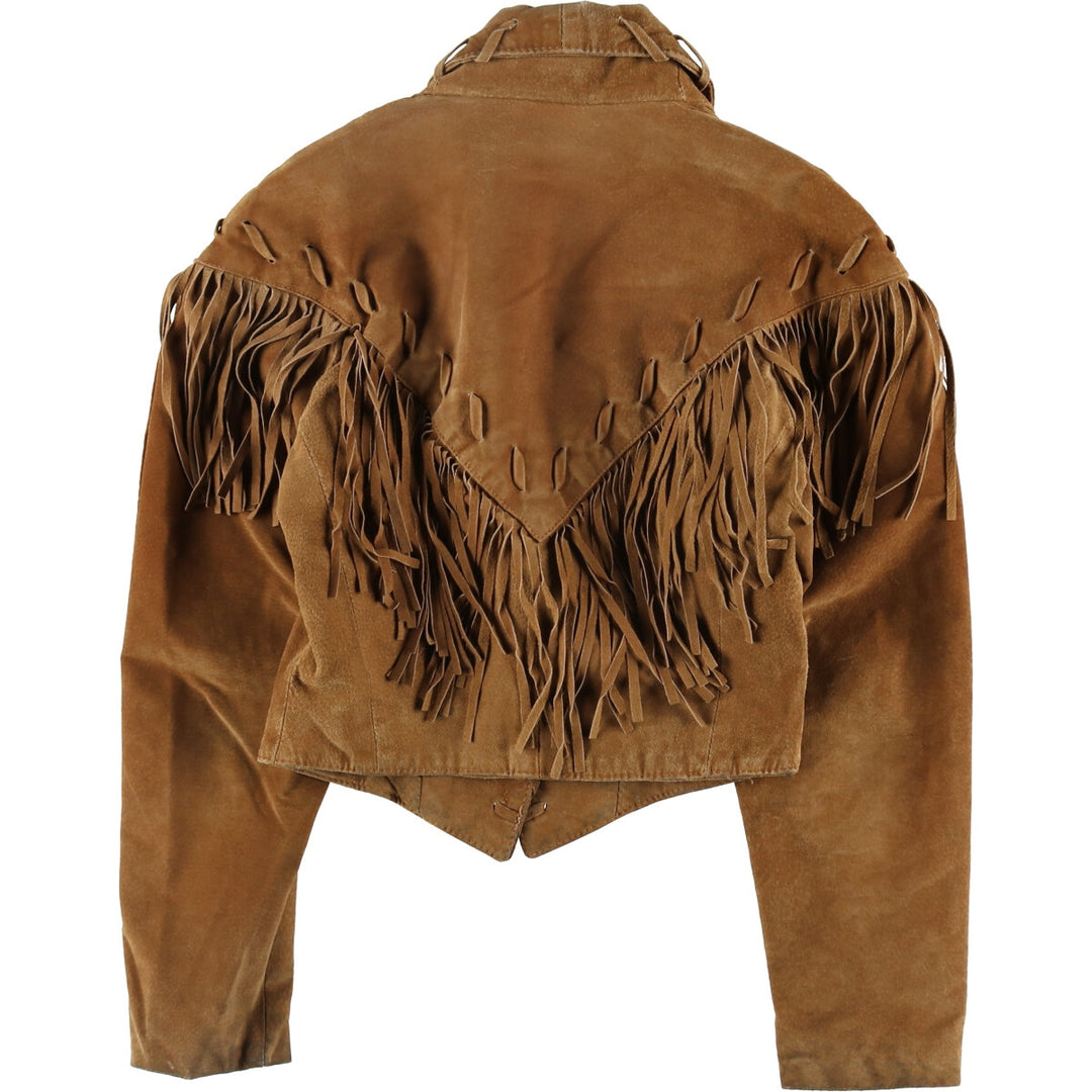 Phoenix fringed suede leather jacket, women's size M / eaa496768