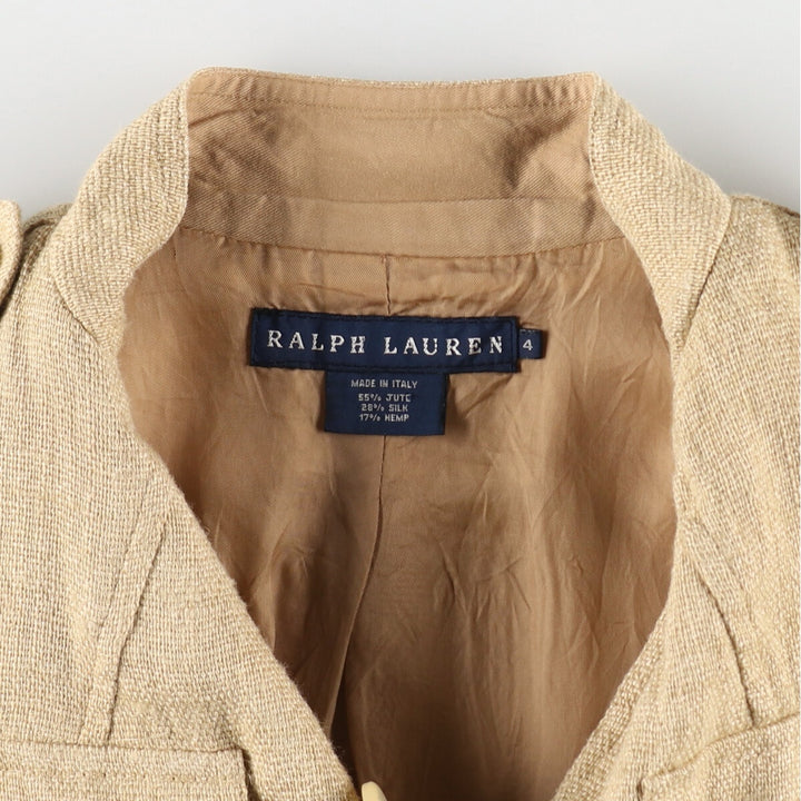 90'S Ralph Lauren Mao collar safari jacket made in Italy, women's size S, vintage /eaa496790