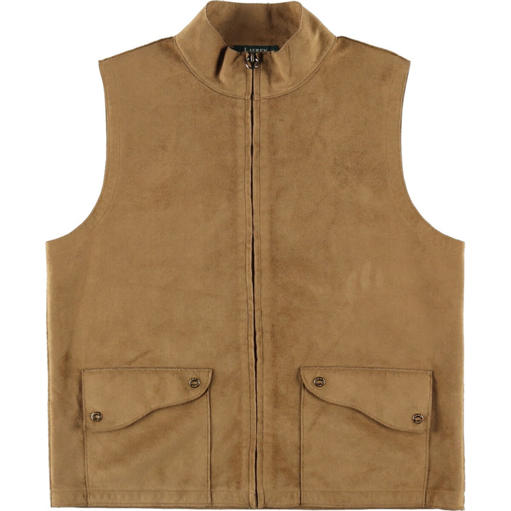 90'S Ralph Lauren LAUREN Lauren faux suede leather vest, women's size M, vintage / eaa496795