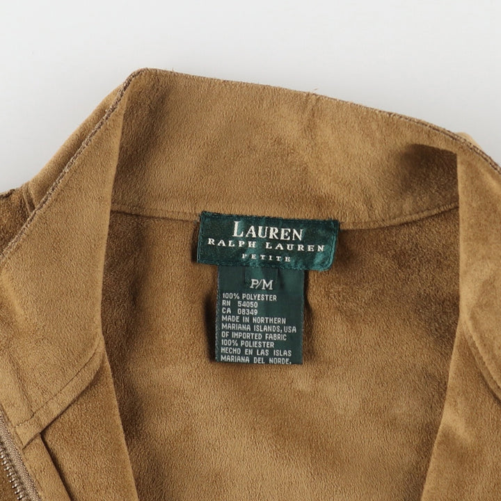 90'S Ralph Lauren LAUREN Lauren faux suede leather vest, women's size M, vintage / eaa496795