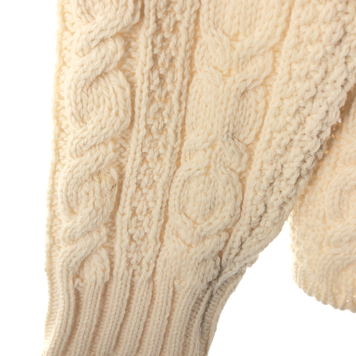 90'S ARANCRAFTS Fisherman Aran Knit Zip Sweater Made in Ireland Women's S Size Vintage /eaa496838