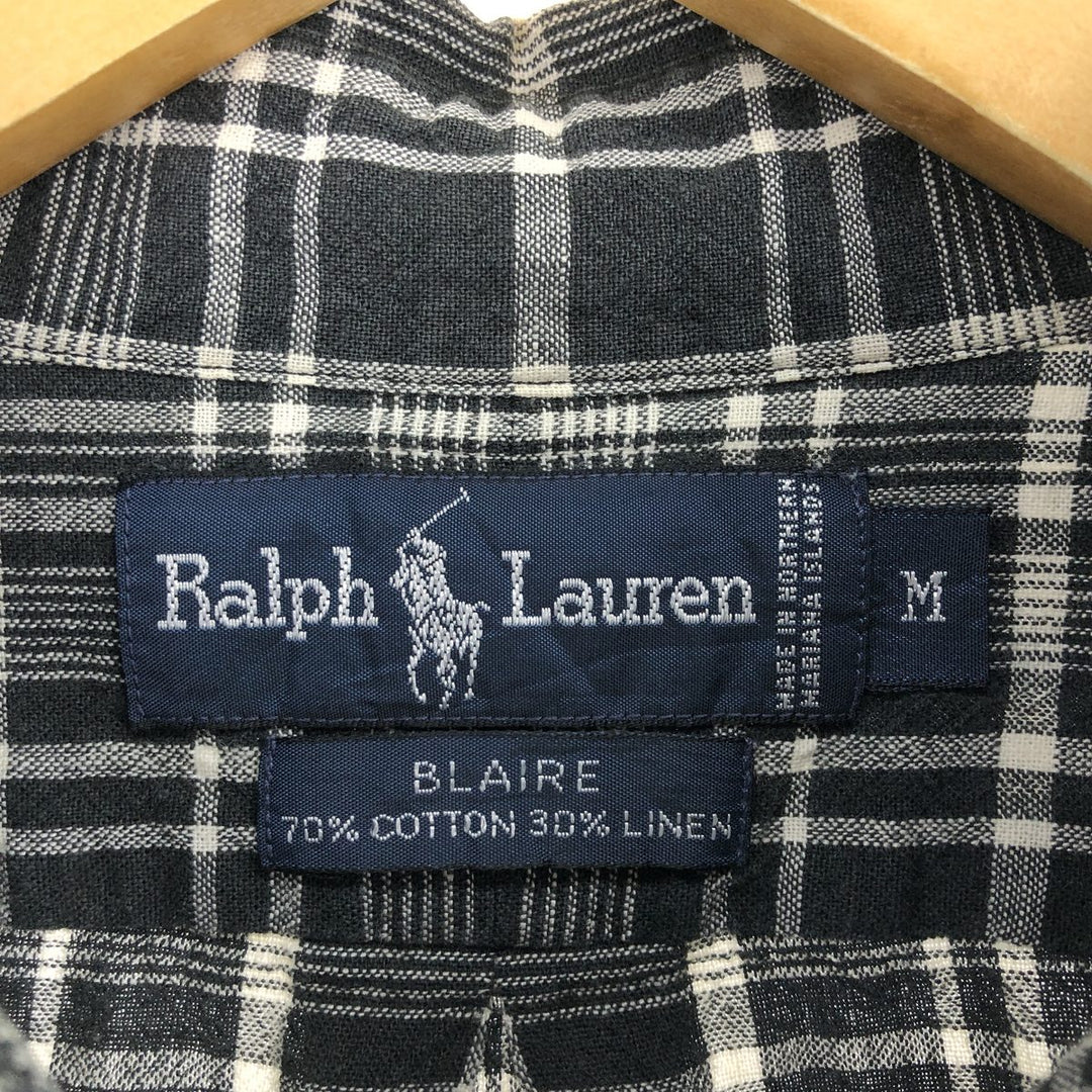 Ralph Lauren BLAIRE long sleeve button down check shirt, men's size M / eaa496848