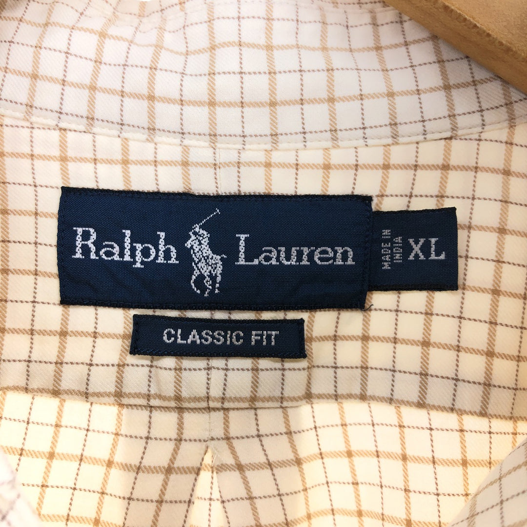 Ralph Lauren Classic Fit Long Sleeve Button Down Check Shirt Men's XL / eaa496852