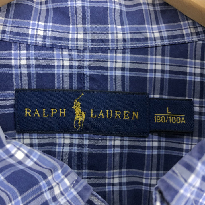 Ralph Lauren long sleeve button down check shirt, men's size L / eaa496855