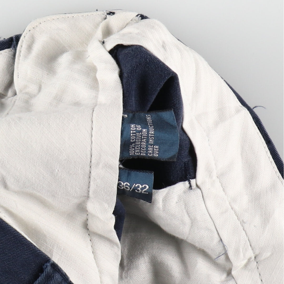 Ralph Lauren POLO by Ralph Lauren Chino Pants Men's W36 cotton navy blue type Vintage Second Hand