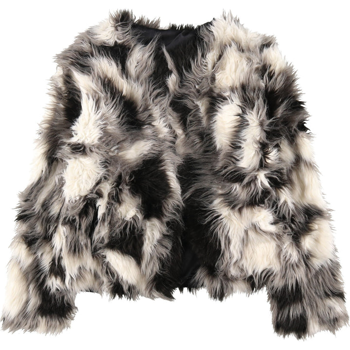 Faux fur short coat for women, size XL / eaa497063