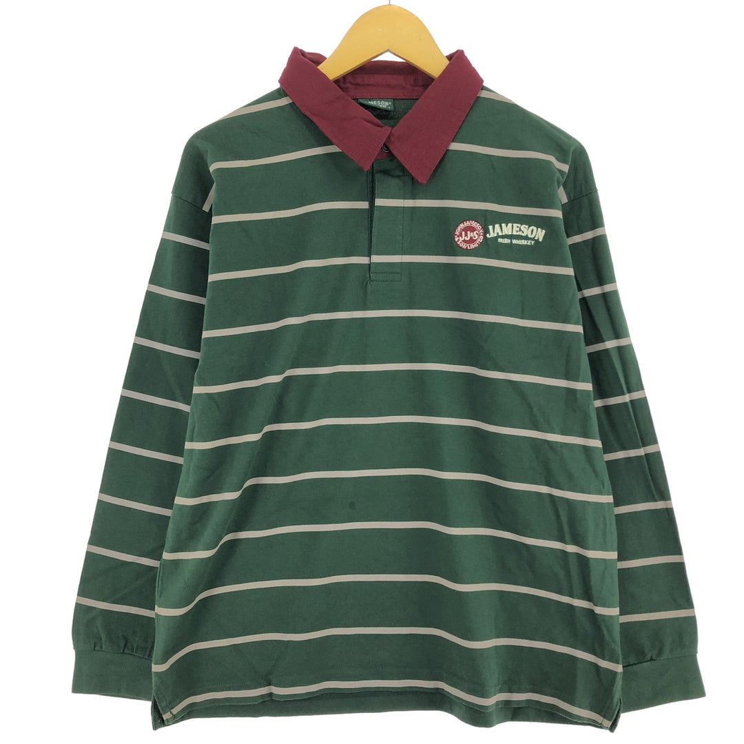 JAMESON Long Sleeve Striped Polo Shirt Men's Size L /eaa497080