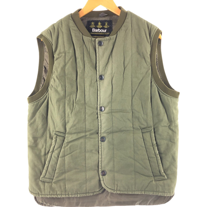 90'S Barbour Old 3 Warrant Padded Quilted Vest Made in England Men's L Size Vintage /eaa497167