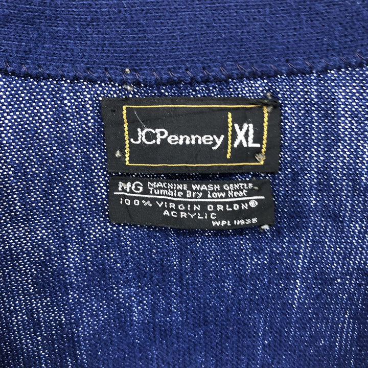 70'S JCPenney acrylic knit cardigan, men's XL size, vintage /eaa497187