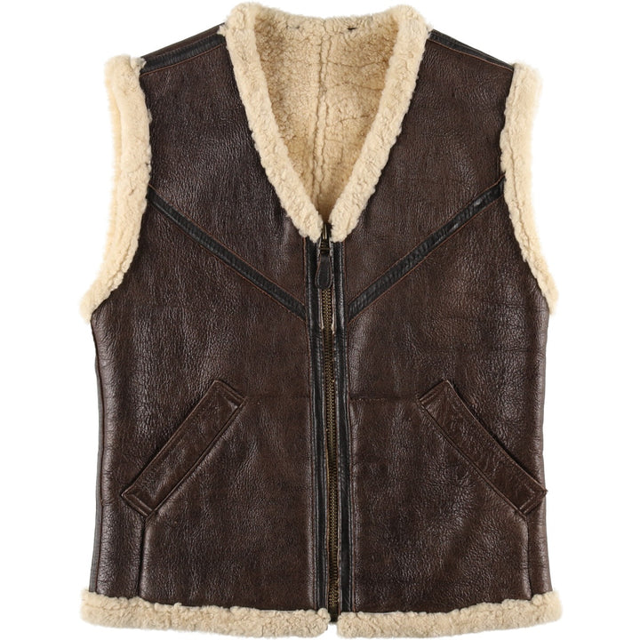 Sheepskin mouton vest for women, size L / eaa497304