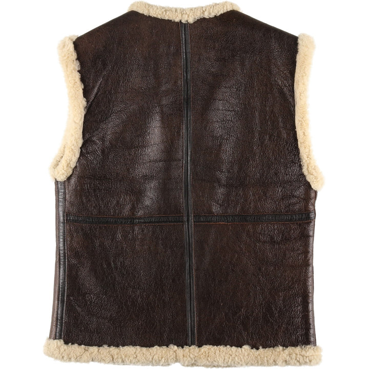 Sheepskin mouton vest for women, size L / eaa497304