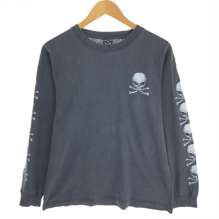 00'S LIGHTNING CLOTHING Skull Pattern Back Print Long T-shirt Long T Men's M size /eaa497355