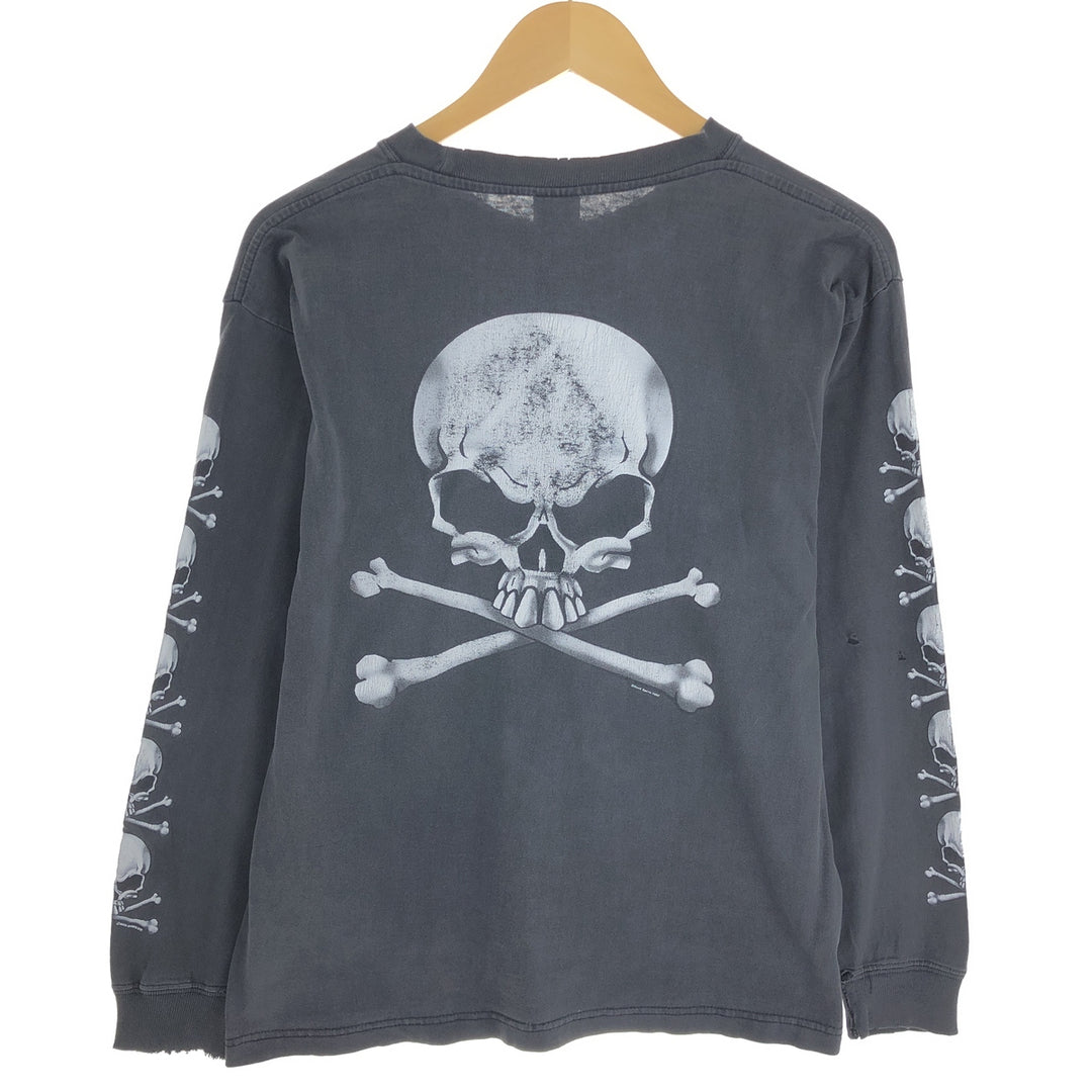 00'S LIGHTNING CLOTHING Skull Pattern Back Print Long T-shirt Long T Men's M size /eaa497355