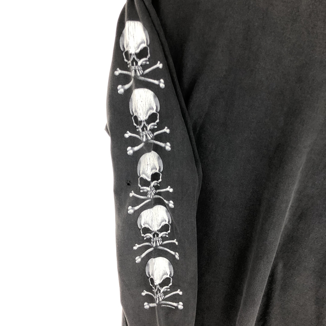 00'S LIGHTNING CLOTHING Skull Pattern Back Print Long T-shirt Long T Men's M size /eaa497355