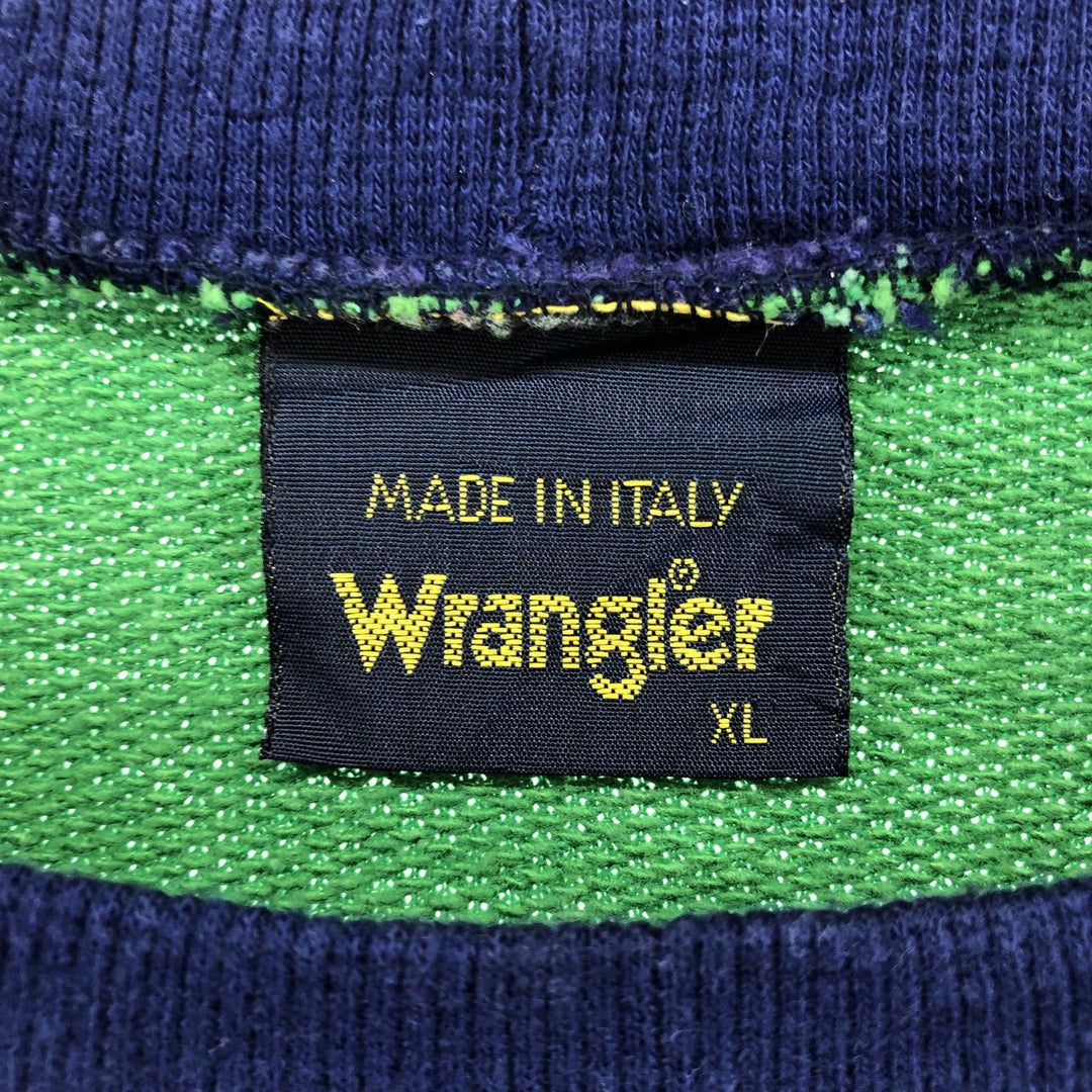 70'S Wrangler Logo Sweatshirt, Made in Italy, Men's XL, Raglan Sleeves, Vintage /eaa497367