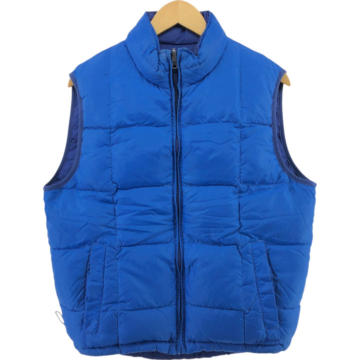 90s~00'S LLBean Reversible Ripstop Goose Down Vest Men's S /eaa497384