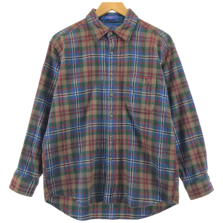 Pendleton Check Pattern Wool Shirt, Men's Size L / eaa497393