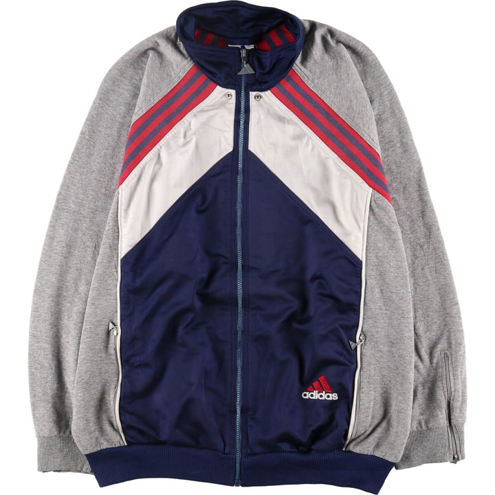 Vintage 90s-00'S Adidas back logo track jacket, men's size XL polyester gray type Vintage Second Hand