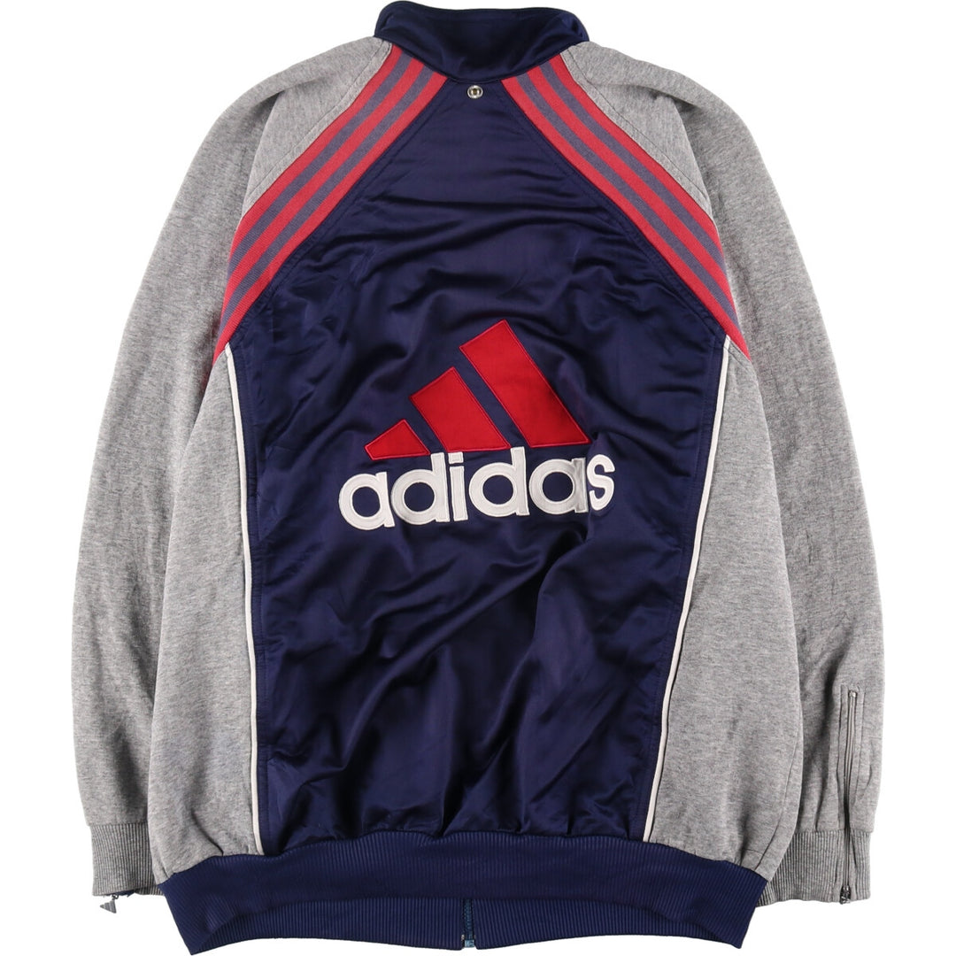 Vintage 90s-00'S Adidas back logo track jacket, men's size XL polyester gray type Vintage Second Hand