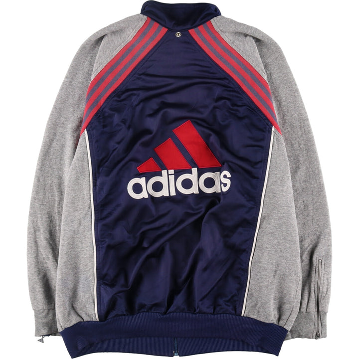 Vintage 90s-00'S Adidas back logo track jacket, men's size XL polyester gray type Vintage Second Hand