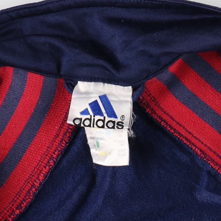 Vintage 90s-00'S Adidas back logo track jacket, men's size XL polyester gray type Vintage Second Hand