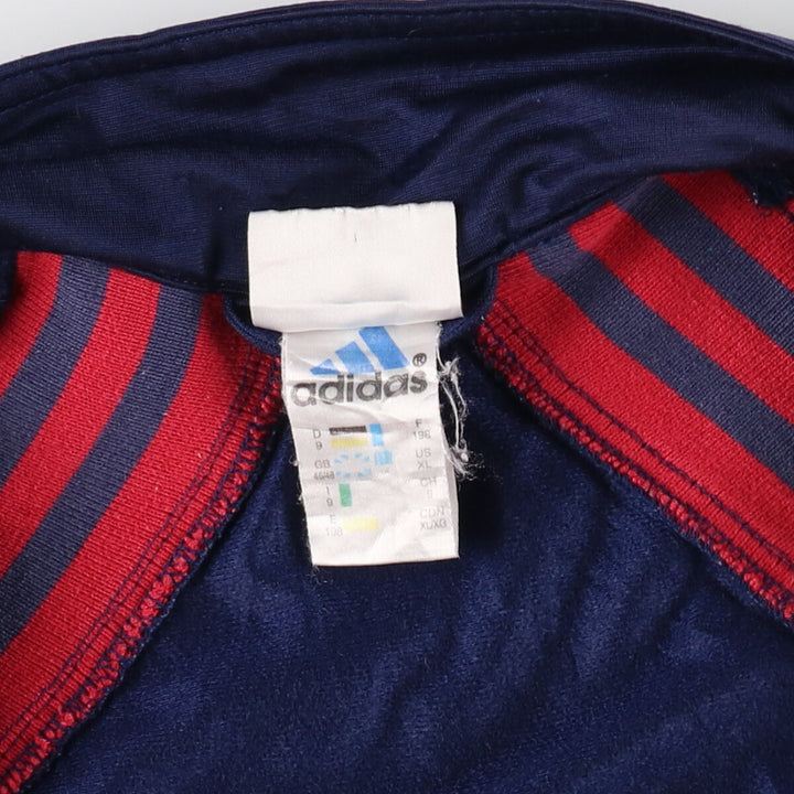 Vintage 90s-00'S Adidas back logo track jacket, men's size XL polyester gray type Vintage Second Hand