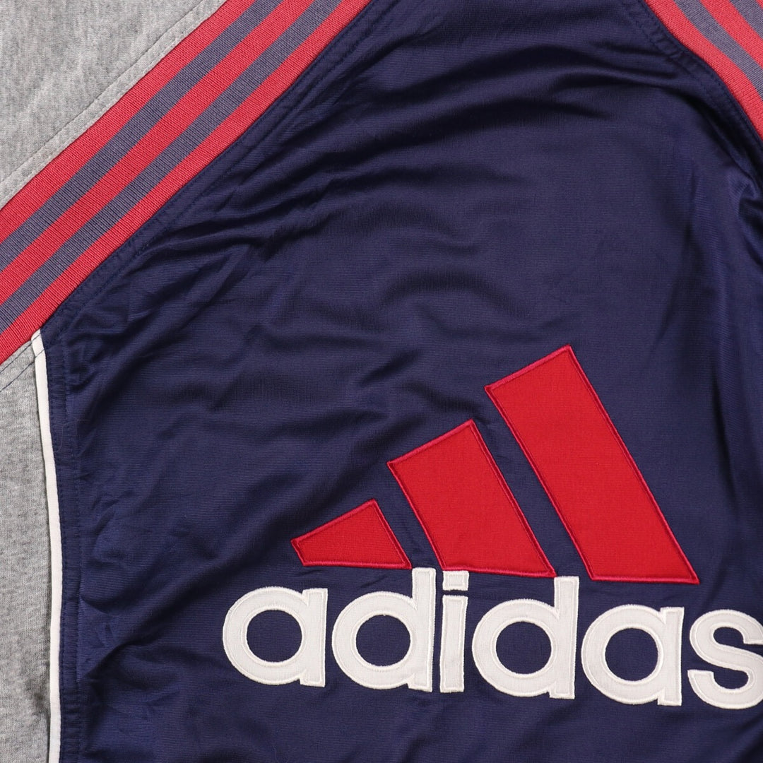 Vintage 90s-00'S Adidas back logo track jacket, men's size XL polyester gray type Vintage Second Hand
