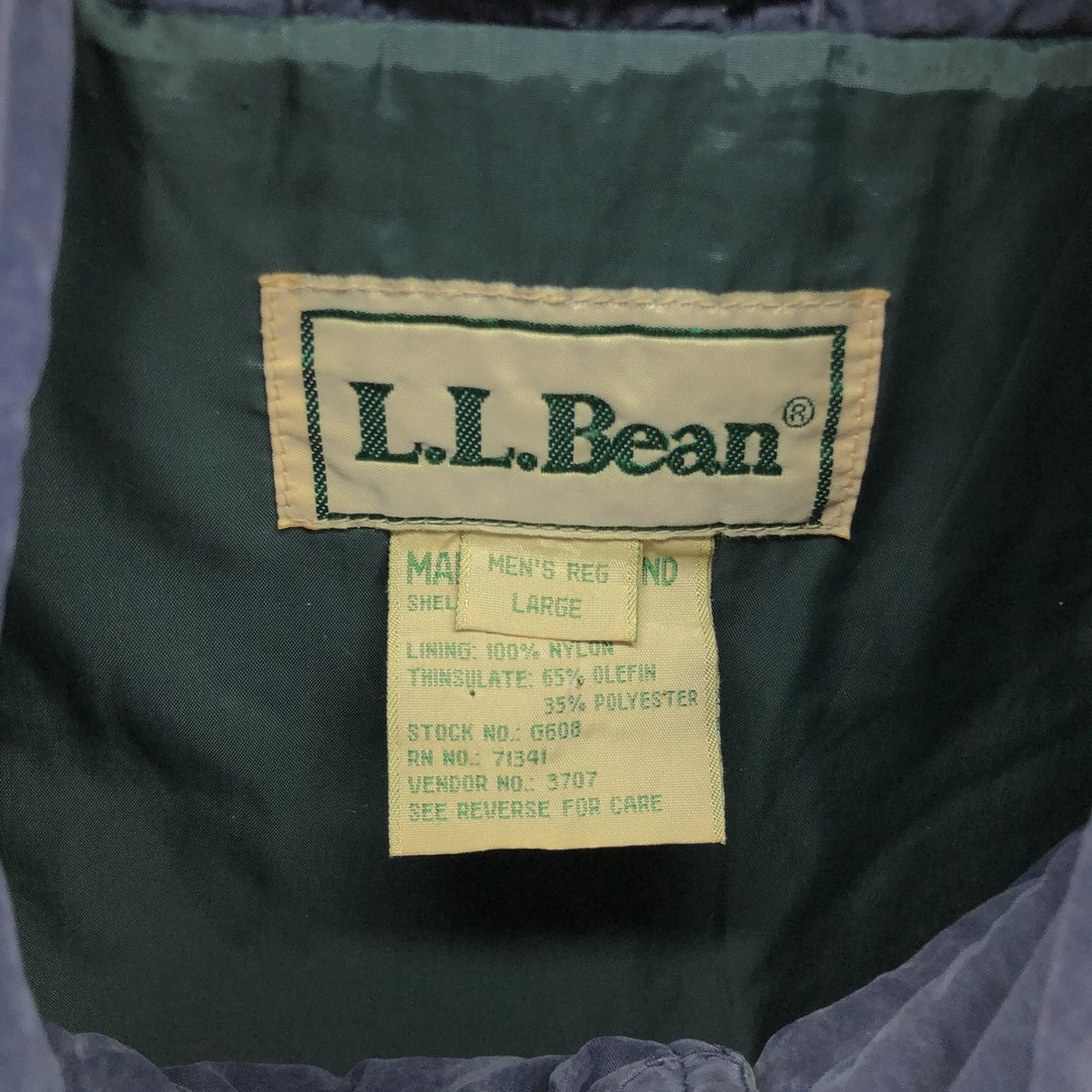 80'S LLBean Thinsulate Padded Vest Men's Size L Vintage /eaa497482