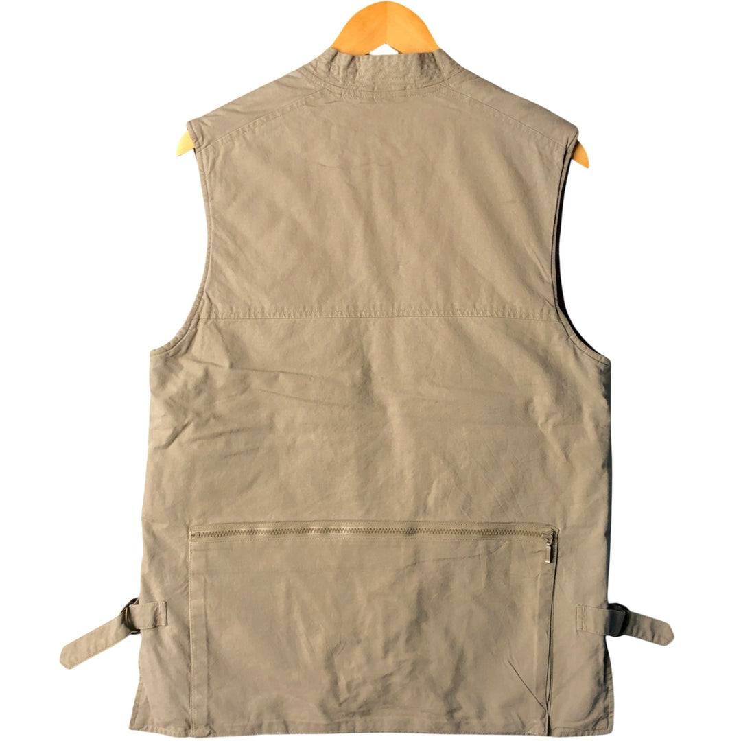 Vintage 90'S LLBean padded safari vest, size M, women's cotton Khaki type Vintage Second Hand