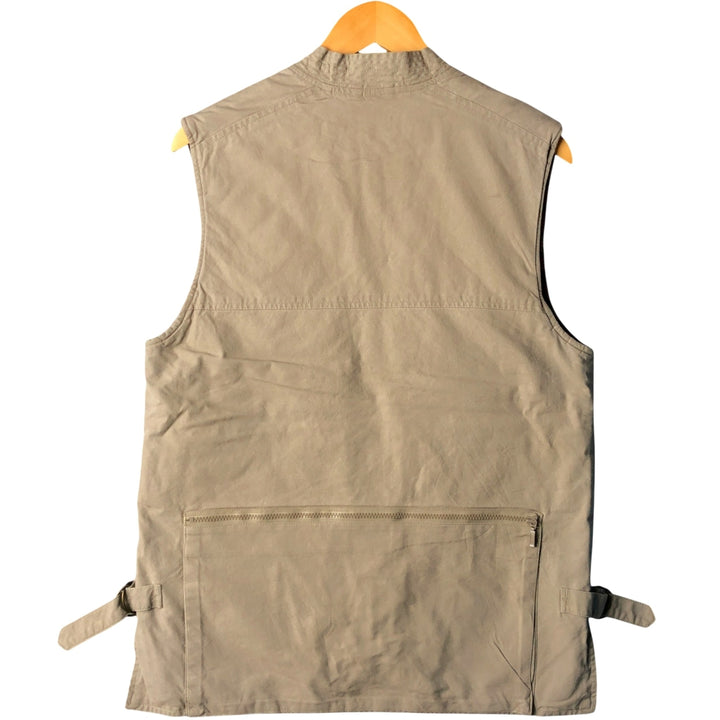 Vintage 90'S LLBean padded safari vest, size M, women's cotton Khaki type Vintage Second Hand