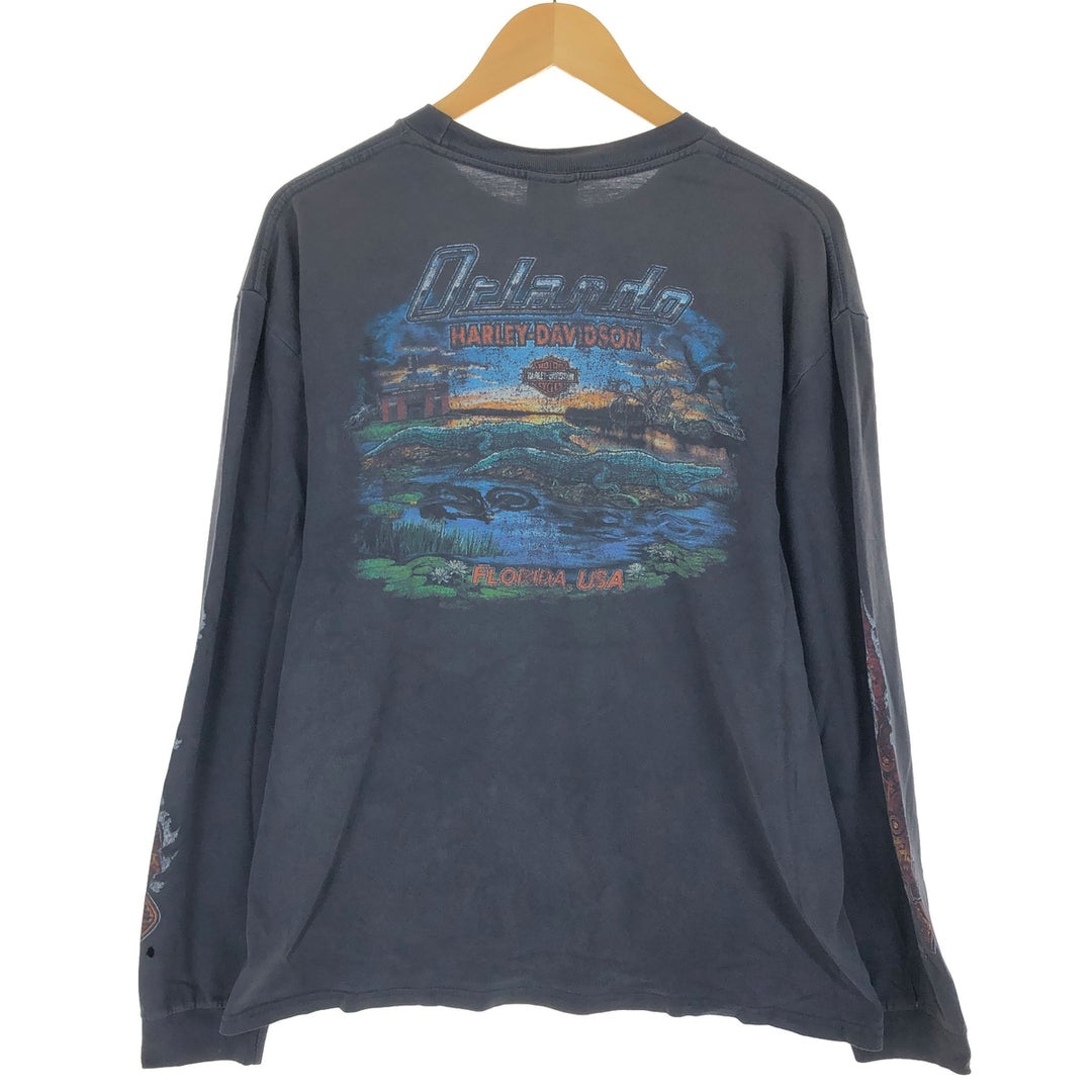 Harley-Davidson Back Print Long T-Shirt Long T Men's XL /eaa497503