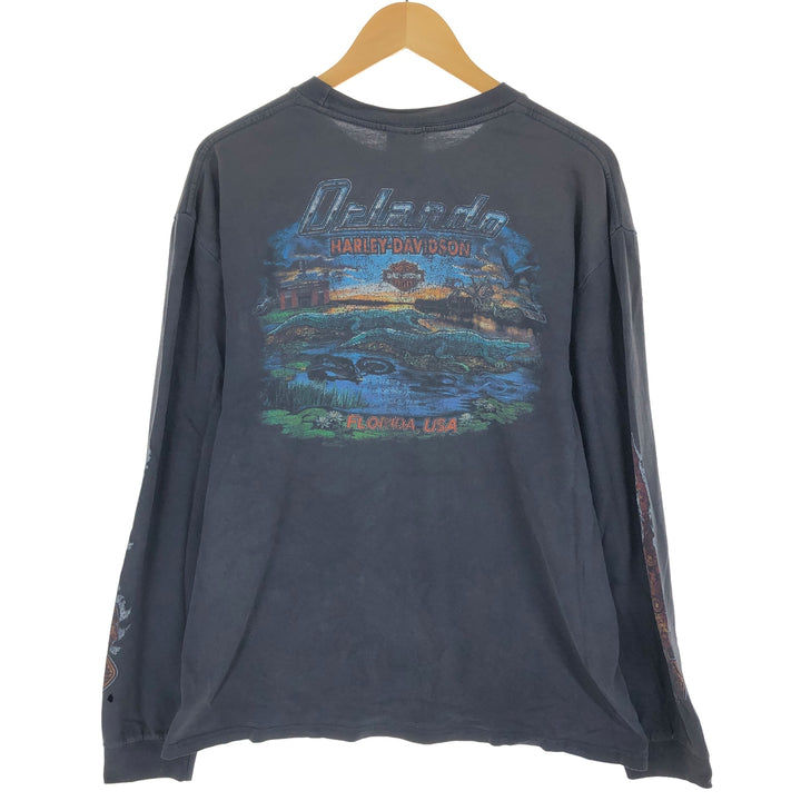 Harley-Davidson Back Print Long T-Shirt Long T Men's XL /eaa497503
