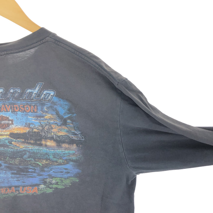 Harley-Davidson Back Print Long T-Shirt Long T Men's XL /eaa497503