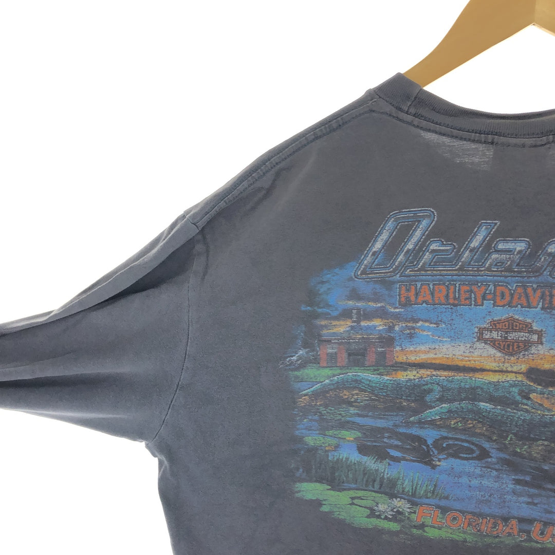 Harley-Davidson Back Print Long T-Shirt Long T Men's XL /eaa497503
