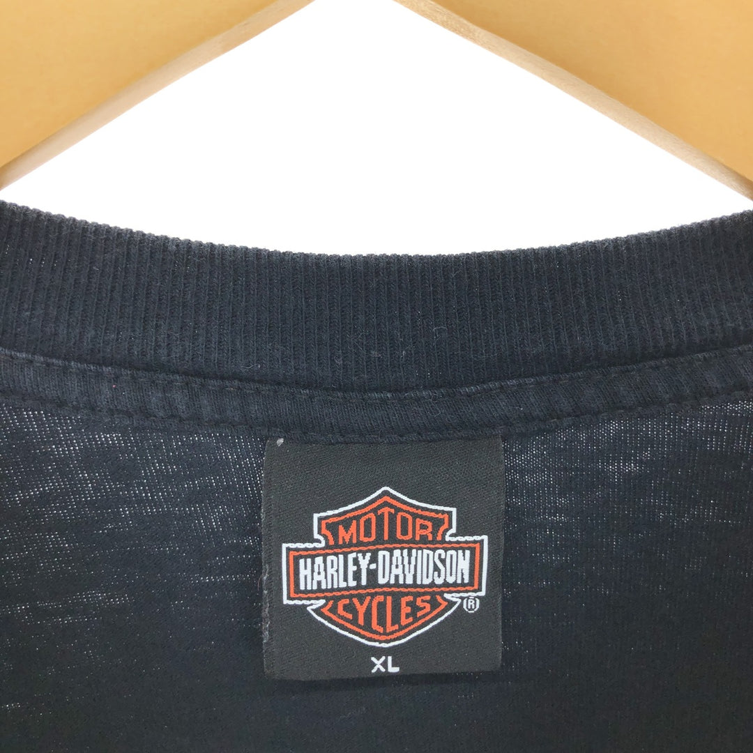 00'S Harley-Davidson Long Sleeve T-Shirt, Men's XL Size unclear black type Vintage Second Hand