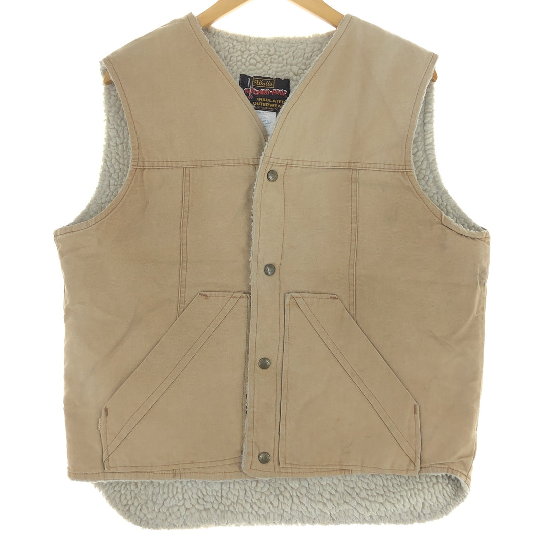 70s~80'S Walls Boa Vest Made in USA Men's L Size Vintage /eaa497596