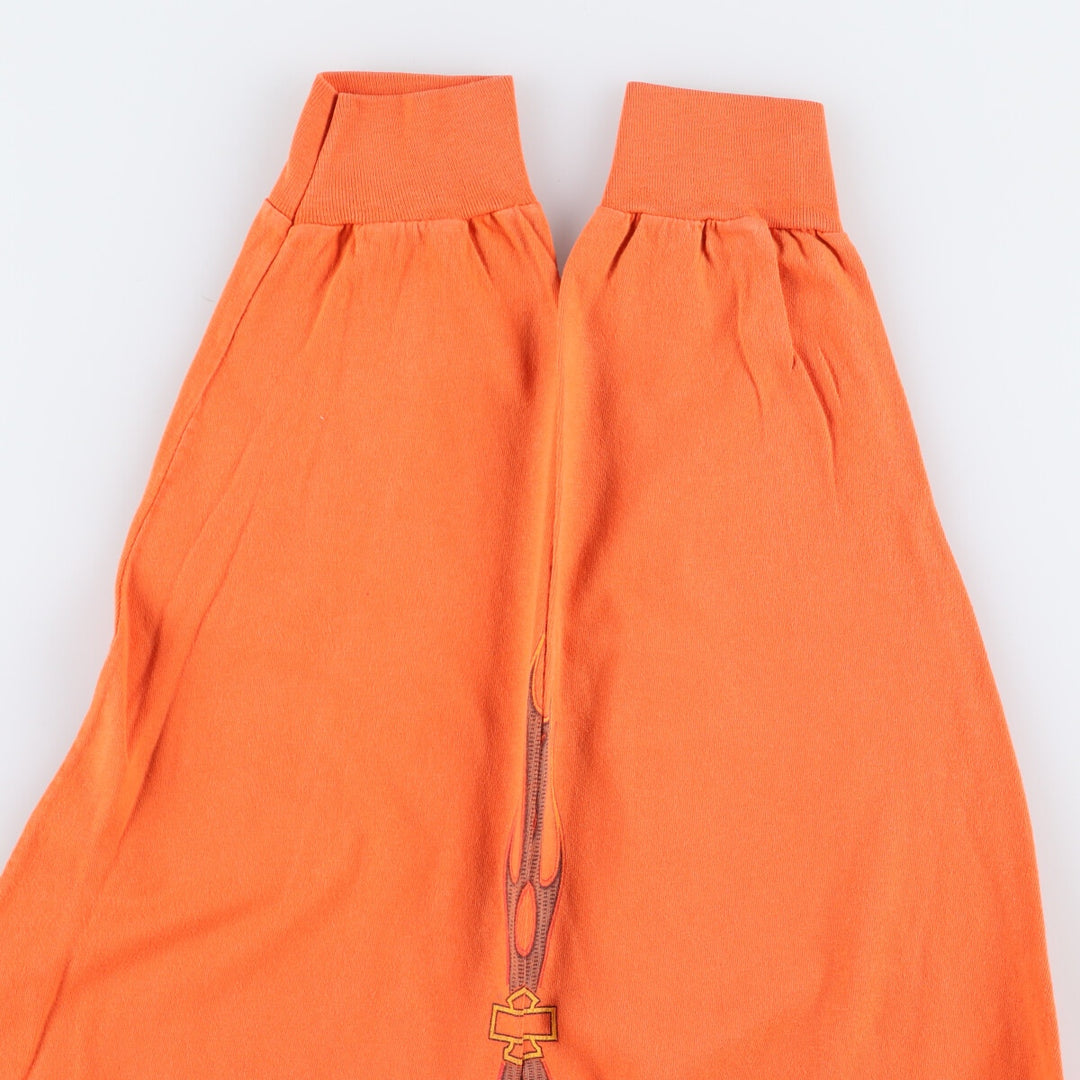 00'S Harley-Davidson Long Sleeve T-Shirt, Men's XXL cotton orange type Vintage Second Hand