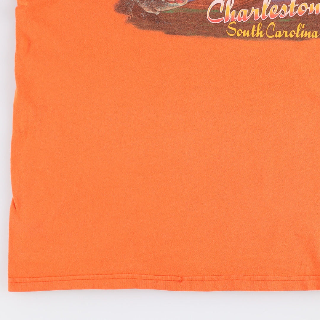 00'S Harley-Davidson Long Sleeve T-Shirt, Men's XXL cotton orange type Vintage Second Hand