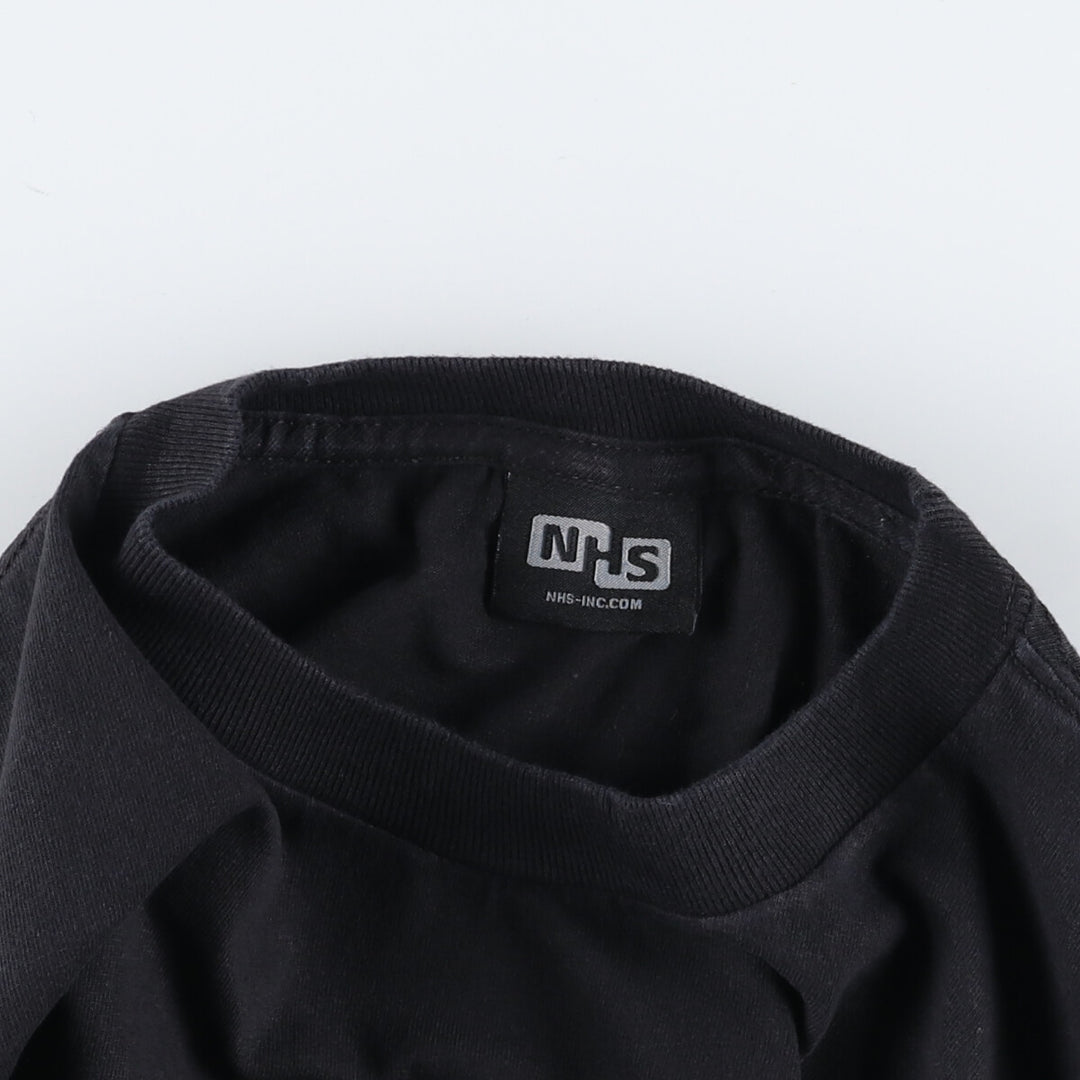 NHS SANTA CRUZ Back Print Santa Cruz Long Sleeve T-Shirt, Men's Size Medium unclear black type Vintage Second Hand