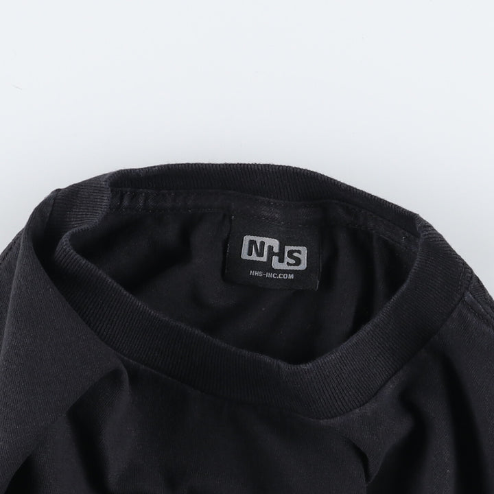 NHS SANTA CRUZ Back Print Santa Cruz Long Sleeve T-Shirt, Men's Size Medium unclear black type Vintage Second Hand