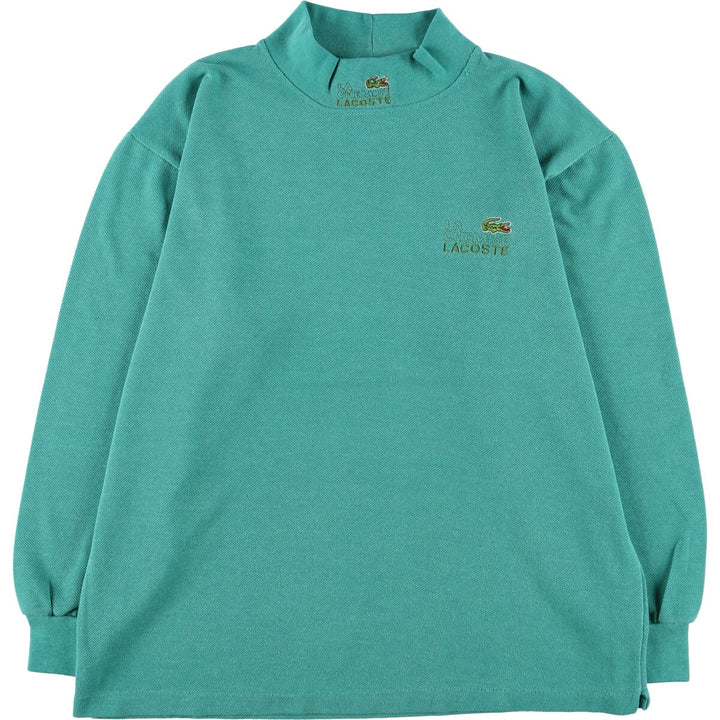 Vintage 80s-90'S Lacoste high-neck long-sleeved T-shirt, Made in France, Men's Size L cotton green type Vintage Second Hand