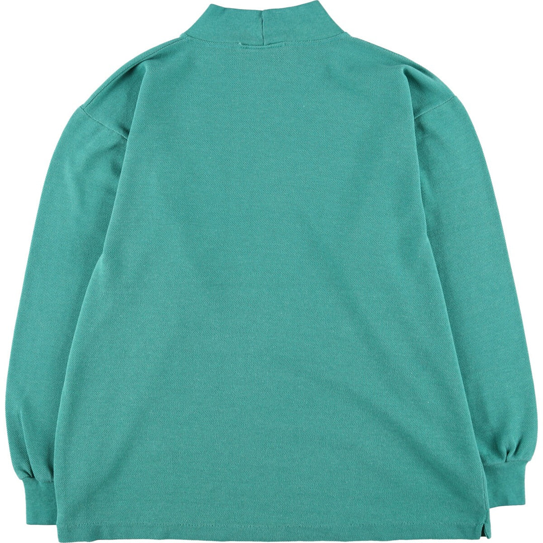 Vintage 80s-90'S Lacoste high-neck long-sleeved T-shirt, Made in France, Men's Size L cotton green type Vintage Second Hand